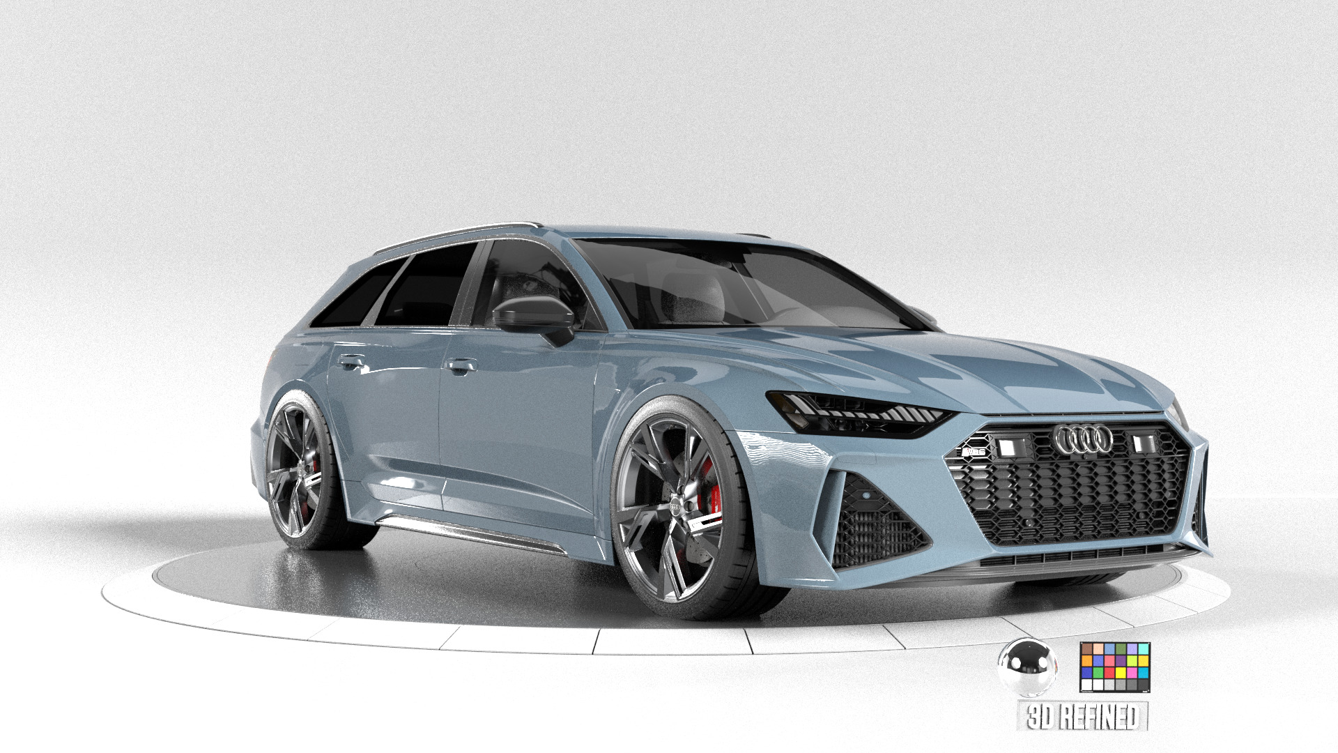 Audi RS6 -Rigged and Render Ready-unreal-vray-redshift 3D model_1
