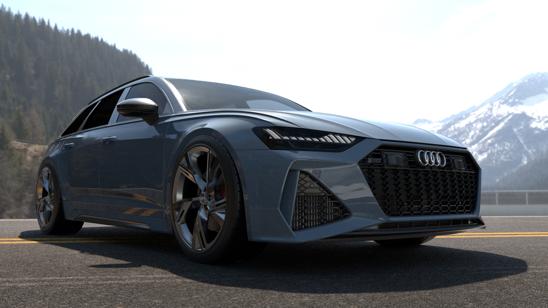 Audi RS6 -Rigged and Render Ready-unreal-vray-redshift 3D model_10
