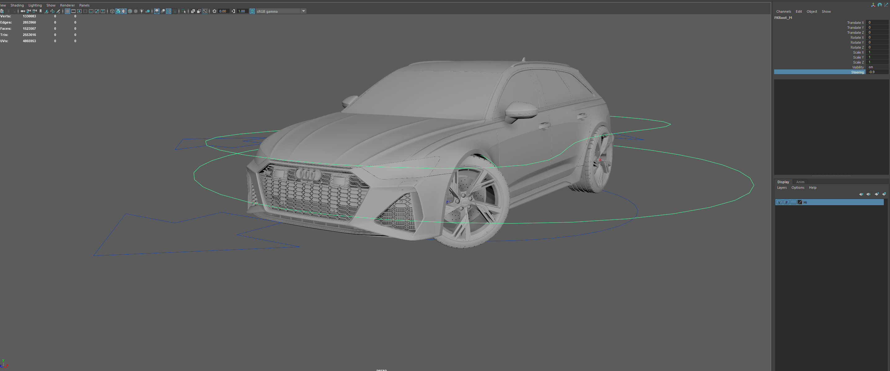 Audi RS6 -Rigged and Render Ready-unreal-vray-redshift 3D model_16