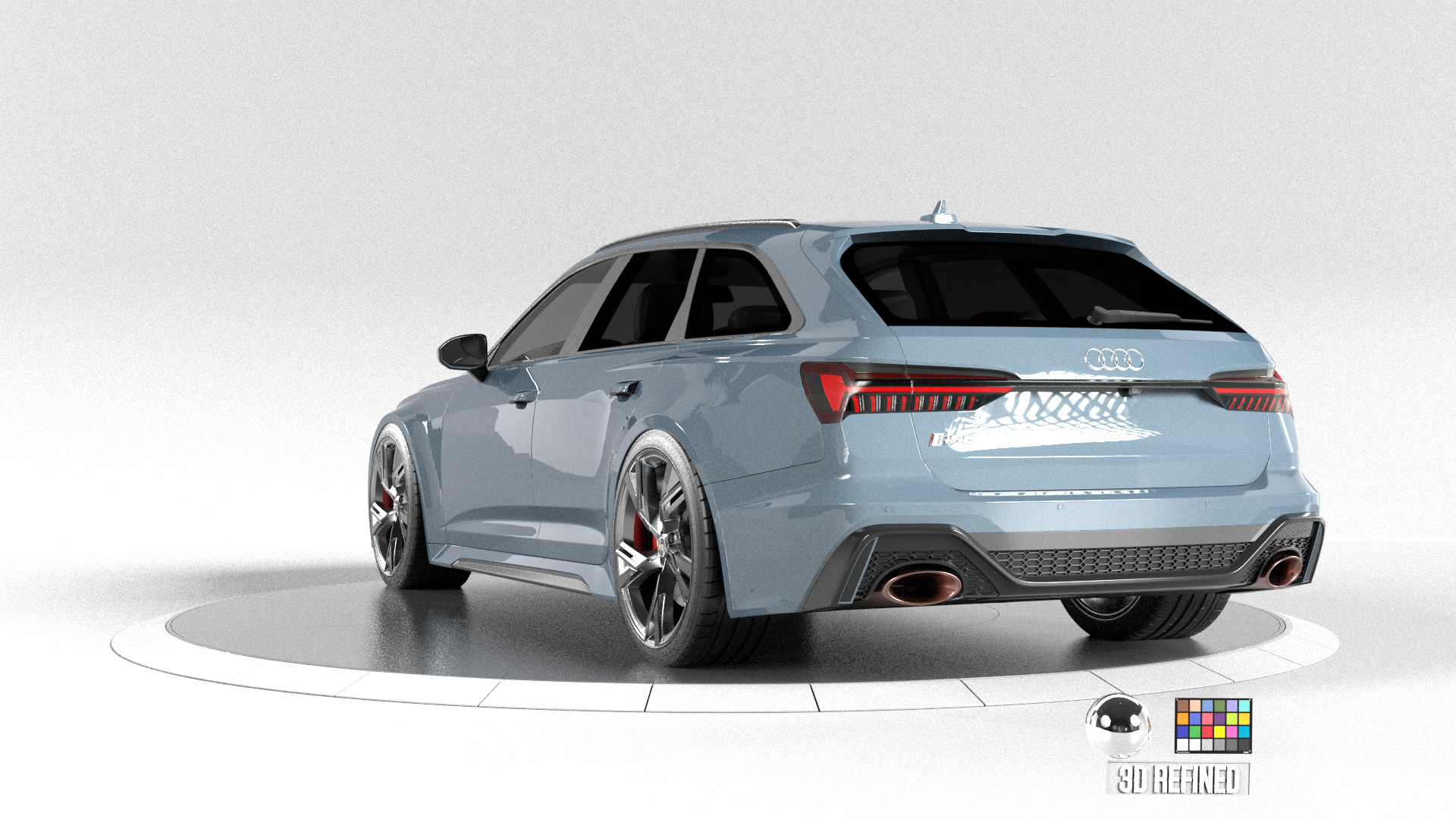 Audi RS6 -Rigged and Render Ready-unreal-vray-redshift 3D model_4