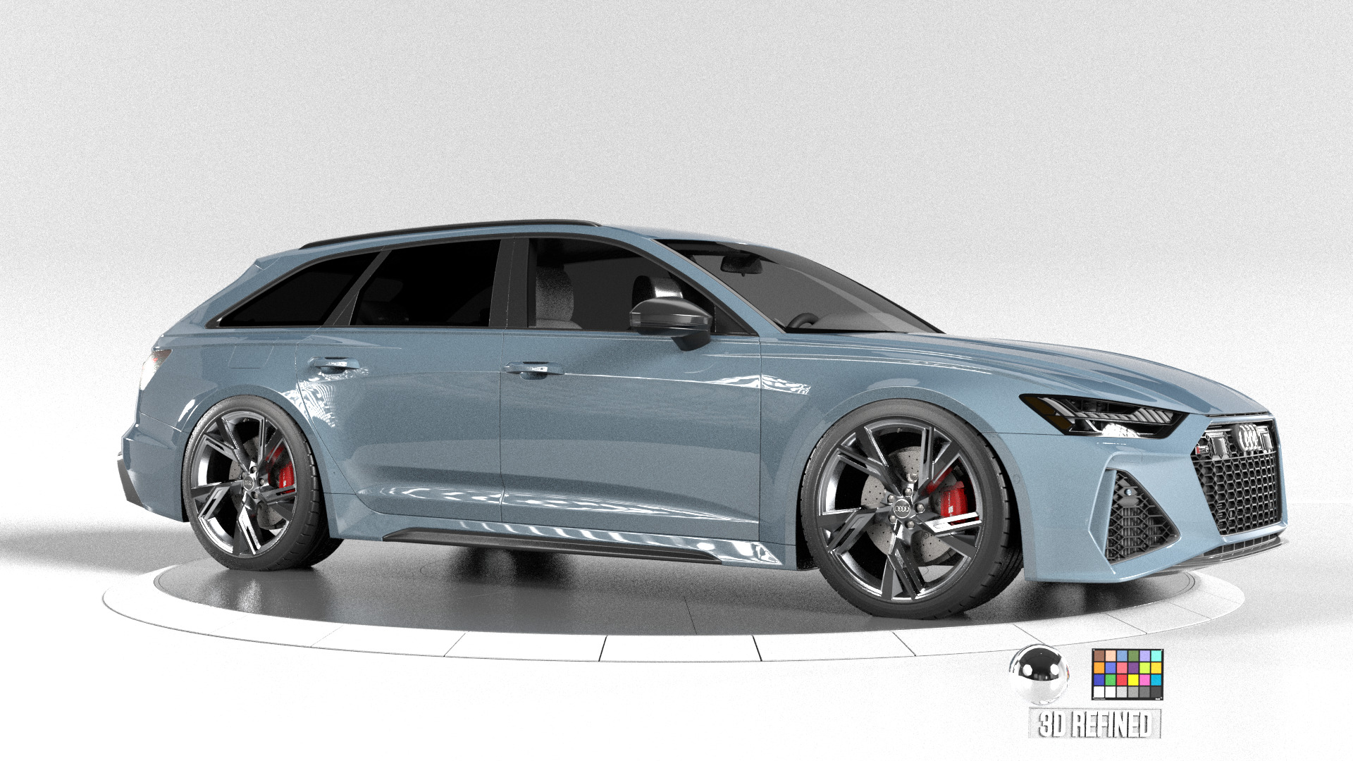 Audi RS6 -Rigged and Render Ready-unreal-vray-redshift 3D model_3