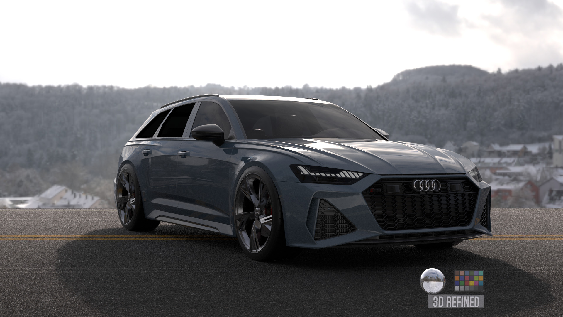 Audi RS6 -Rigged and Render Ready-unreal-vray-redshift 3D model_14