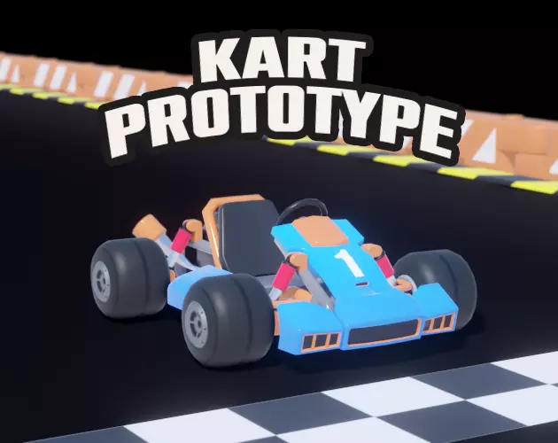 Kart Prototype Low-poly 3D model