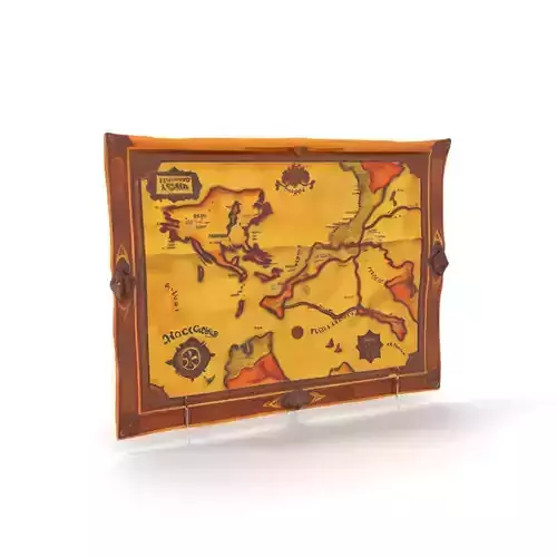 Antique Nautical Map Model Pack for Historical Projects and Games