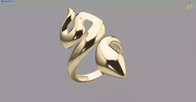 light weight snake ring 3D print model