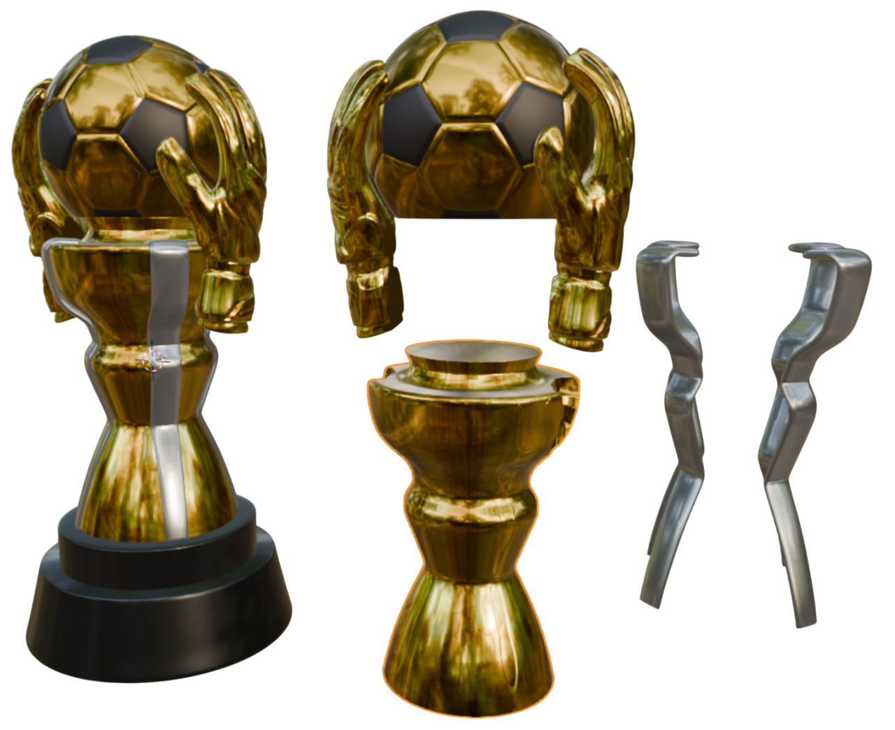 PREMIUM FOOTBALL TROPHY KIT  4 EXCLUSIVE MODELS 3D print model_8