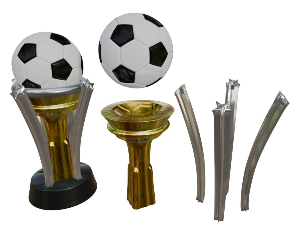PREMIUM FOOTBALL TROPHY KIT  4 EXCLUSIVE MODELS 3D print model_6