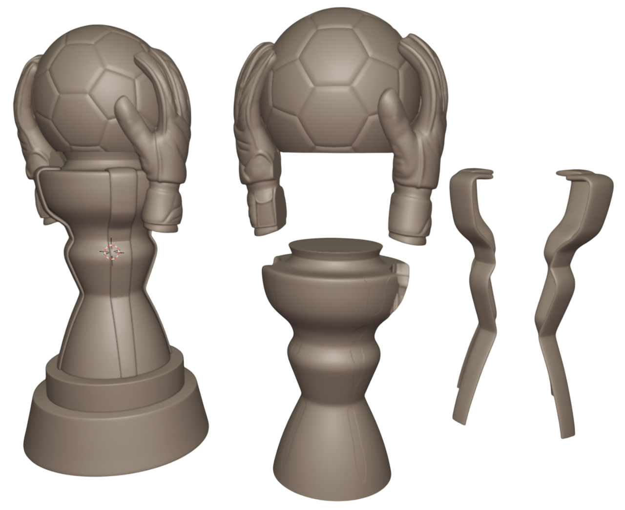 PREMIUM FOOTBALL TROPHY KIT  4 EXCLUSIVE MODELS 3D print model_9