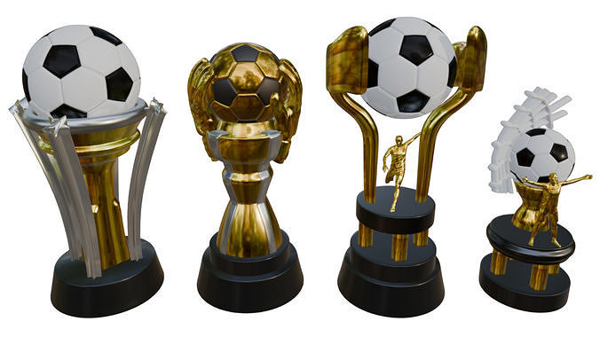 PREMIUM FOOTBALL TROPHY KIT  4 EXCLUSIVE MODELS 3D print model