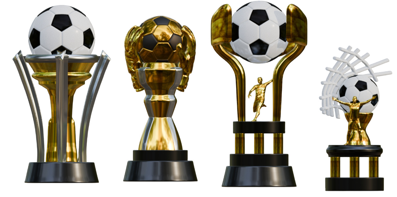 PREMIUM FOOTBALL TROPHY KIT  4 EXCLUSIVE MODELS 3D print model_2