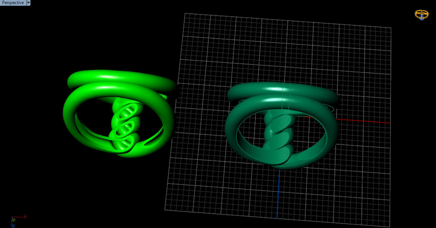 robe single knot ring 3D print model_16