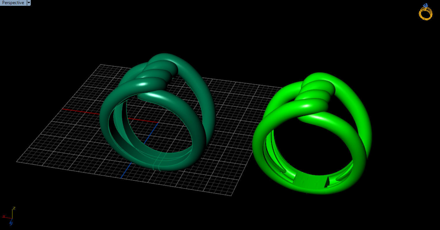 robe single knot ring 3D print model_28