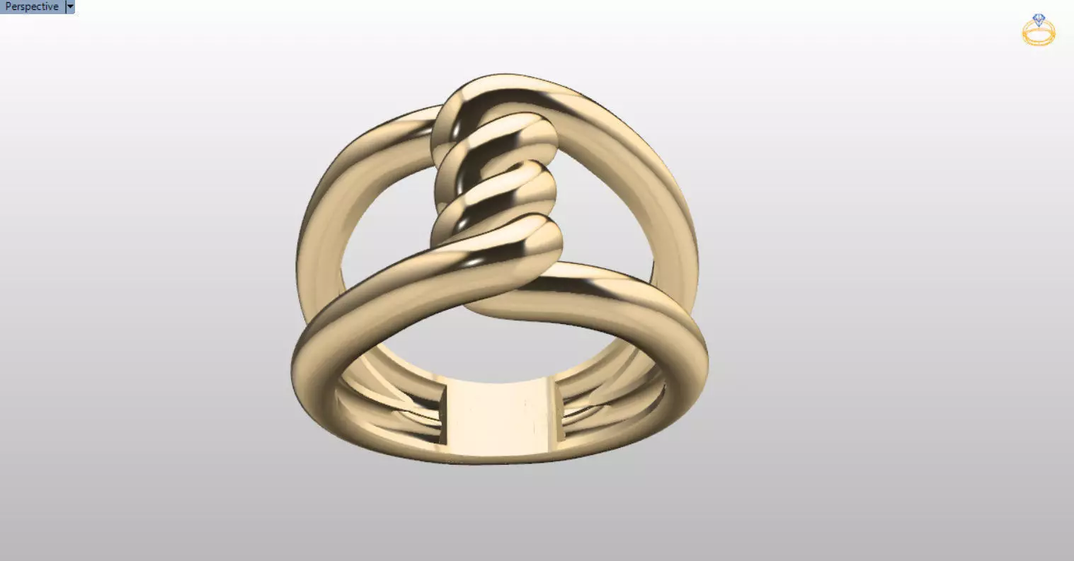 robe single knot ring 3D print model_0