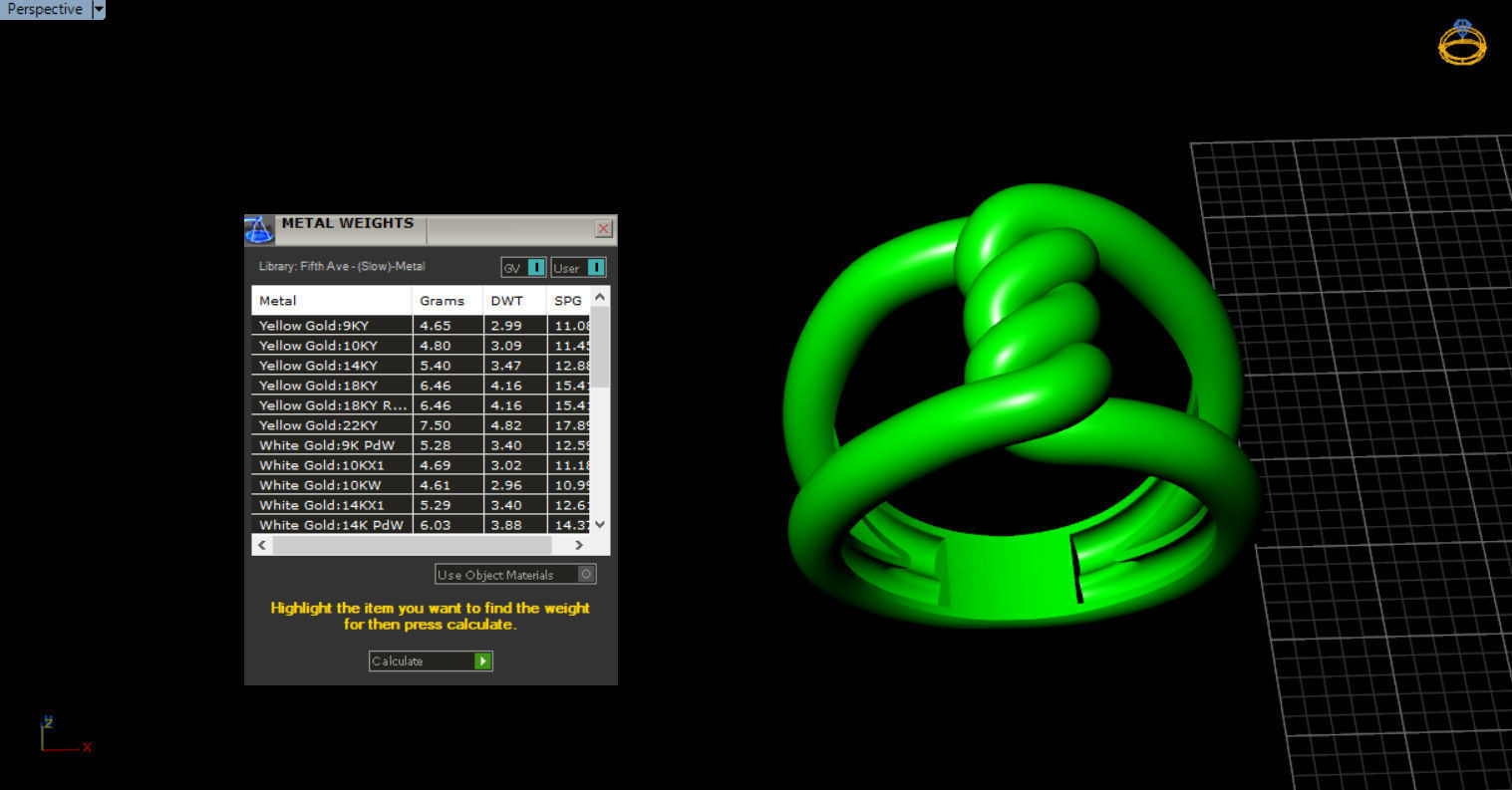 robe single knot ring 3D print model_3