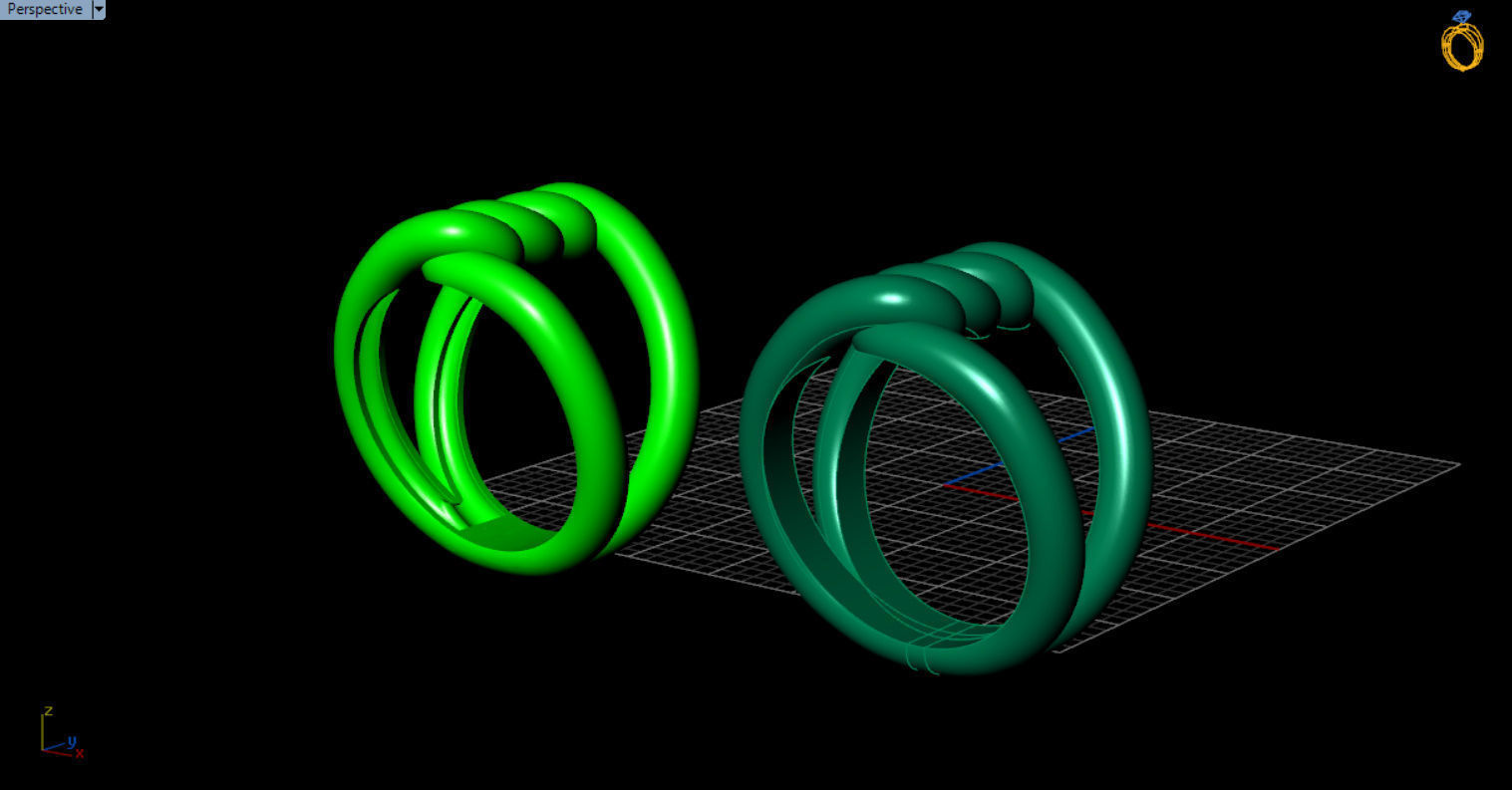 robe single knot ring 3D print model_33