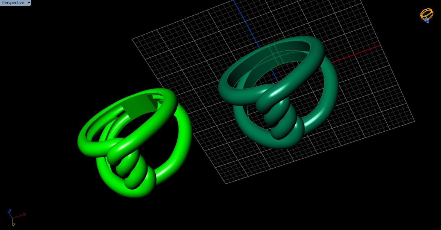 robe single knot ring 3D print model_20