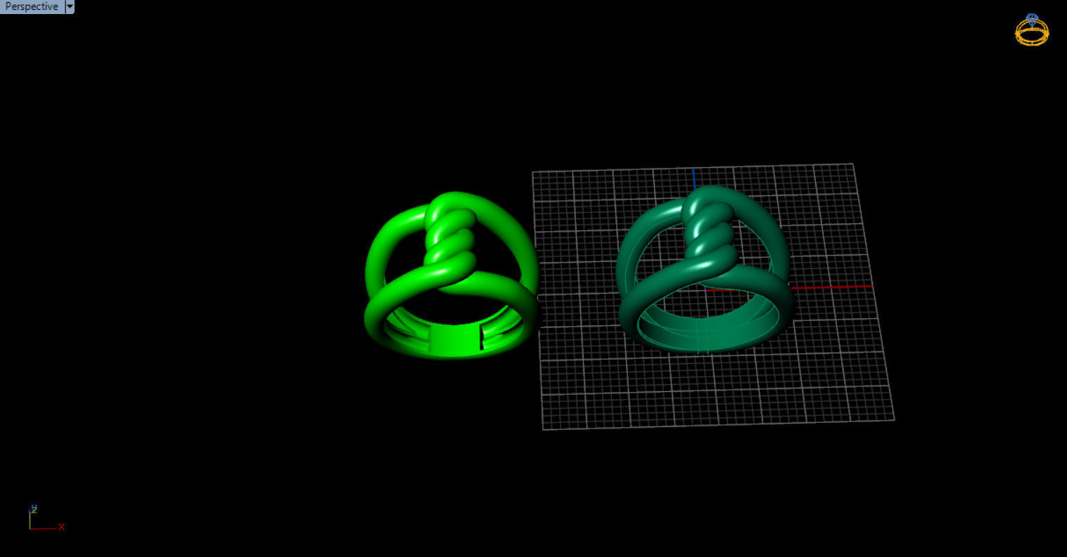 robe single knot ring 3D print model_7