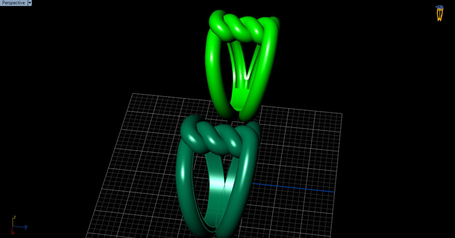 robe single knot ring 3D print model_31