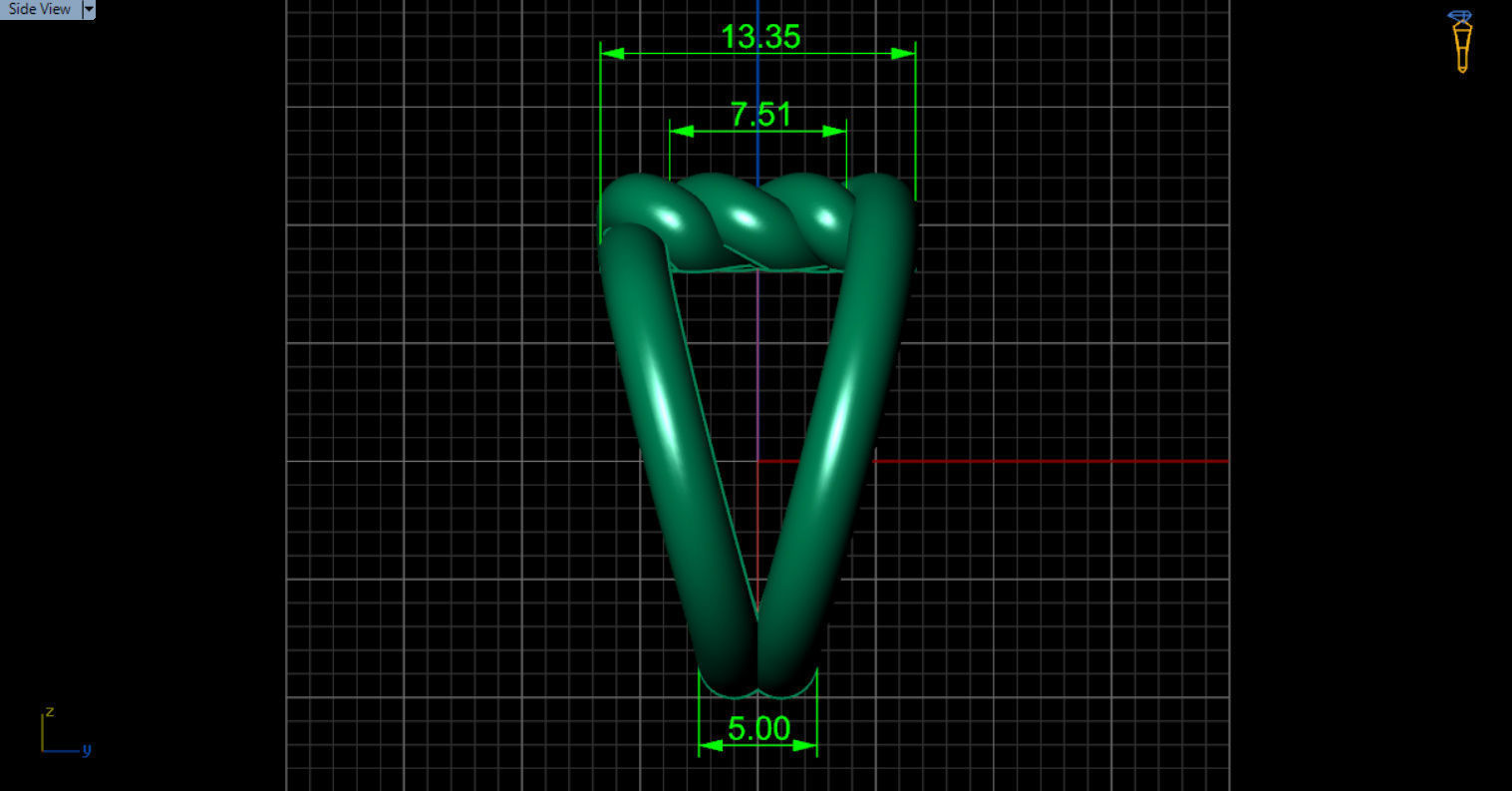robe single knot ring 3D print model_6