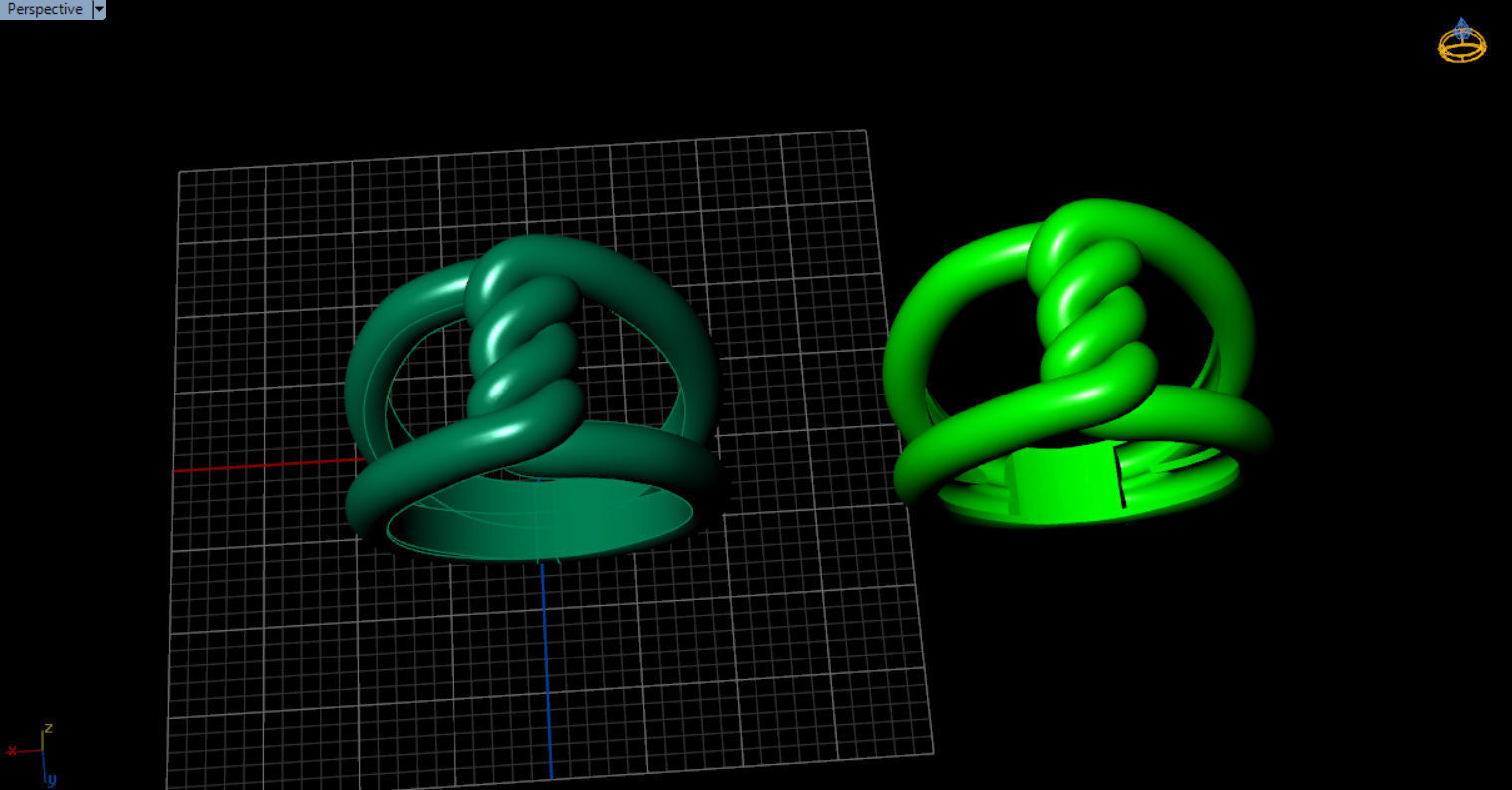 robe single knot ring 3D print model_43