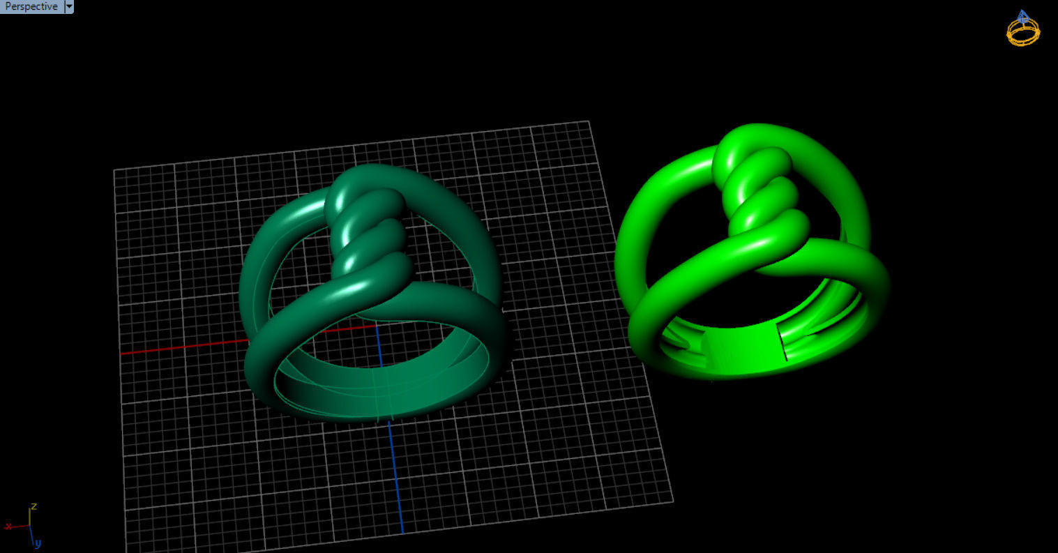robe single knot ring 3D print model_29