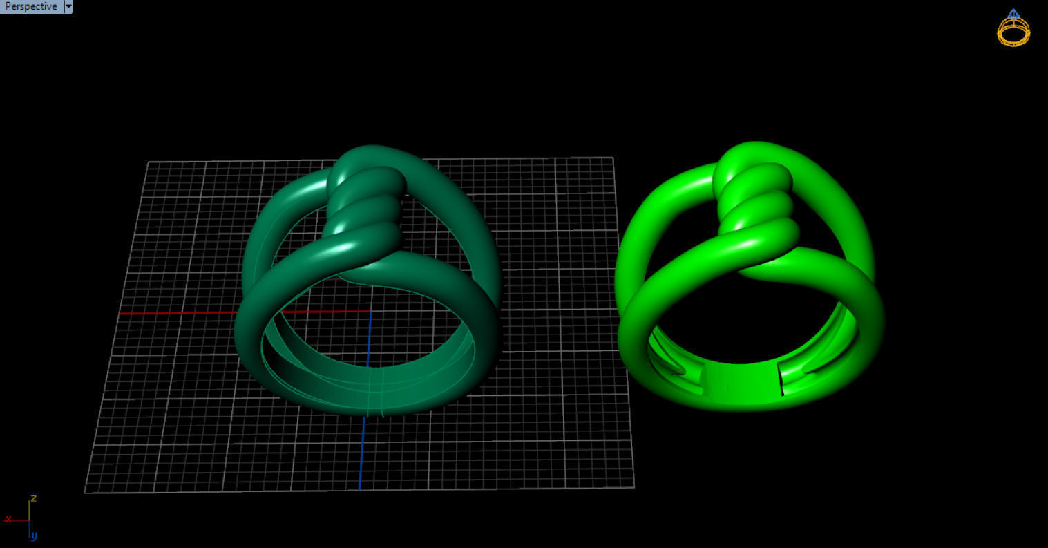 robe single knot ring 3D print model_42