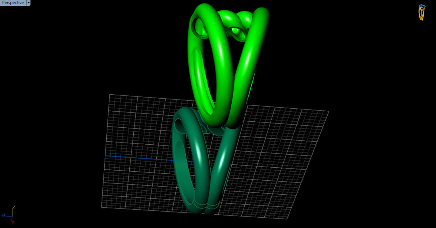 robe single knot ring 3D print model_38