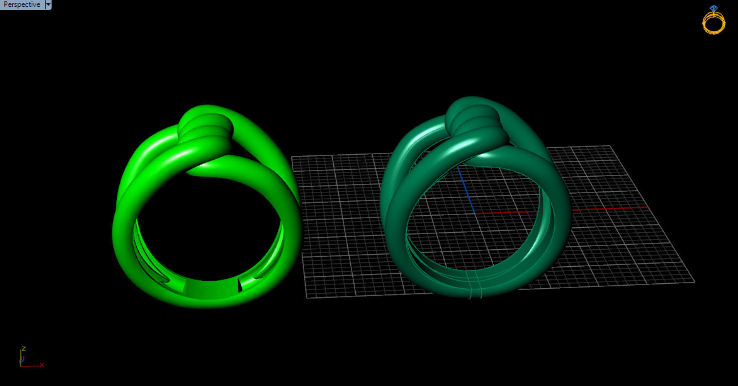 robe single knot ring 3D print model_9