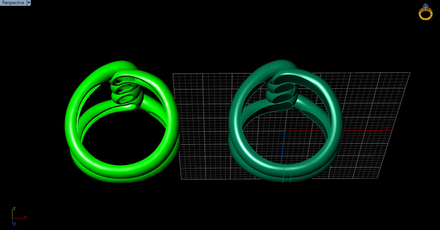 robe single knot ring 3D print model_12