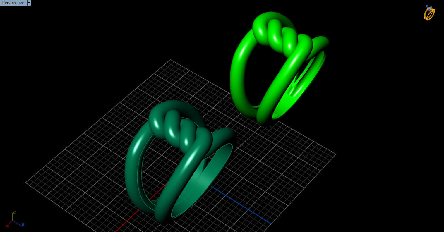 robe single knot ring 3D print model_30