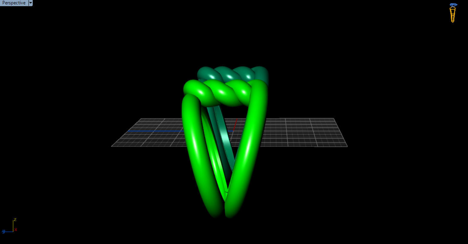 robe single knot ring 3D print model_25