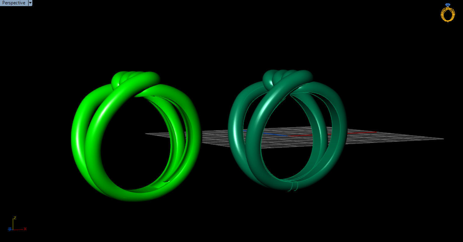 robe single knot ring 3D print model_23