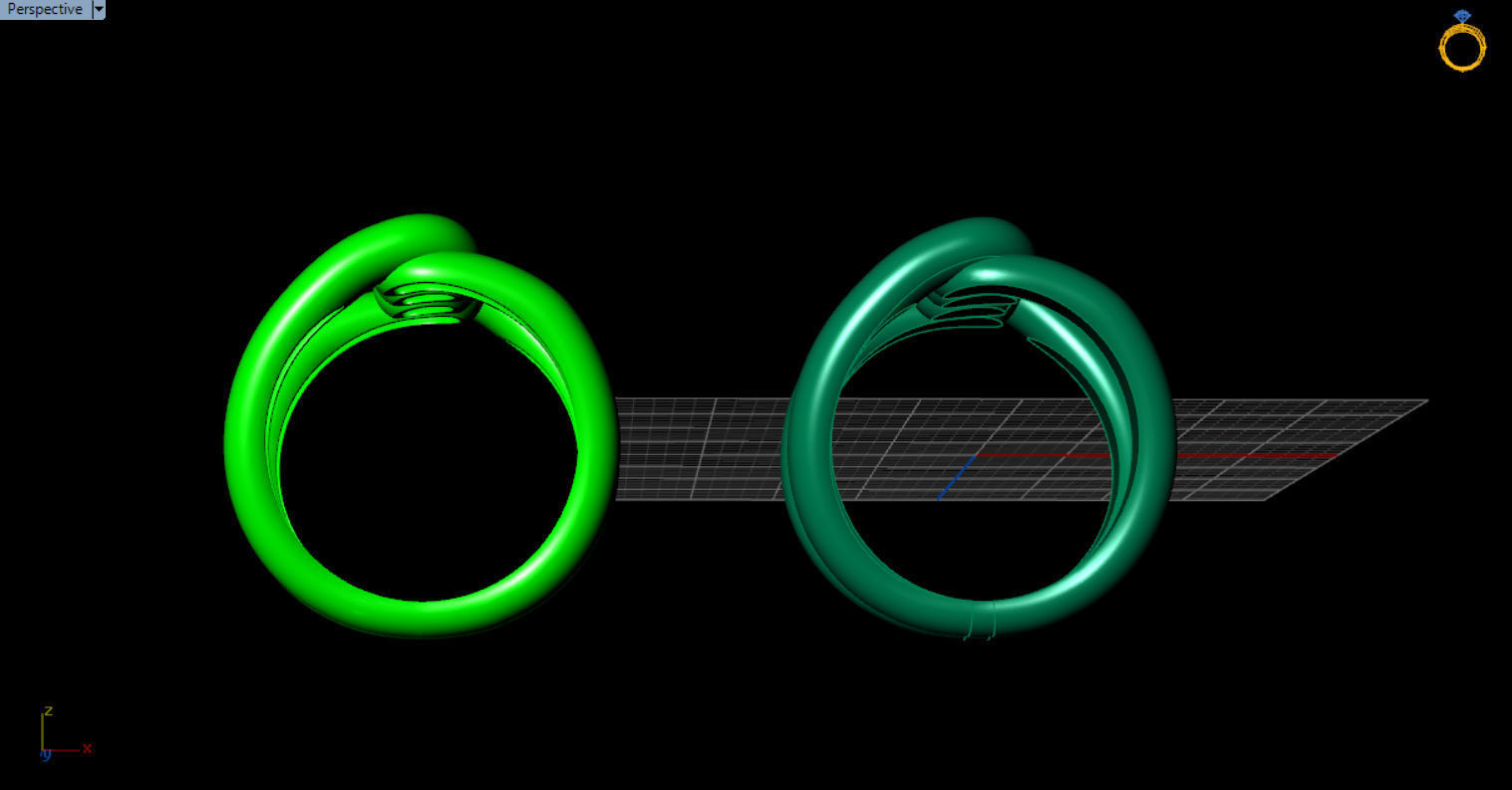 robe single knot ring 3D print model_11