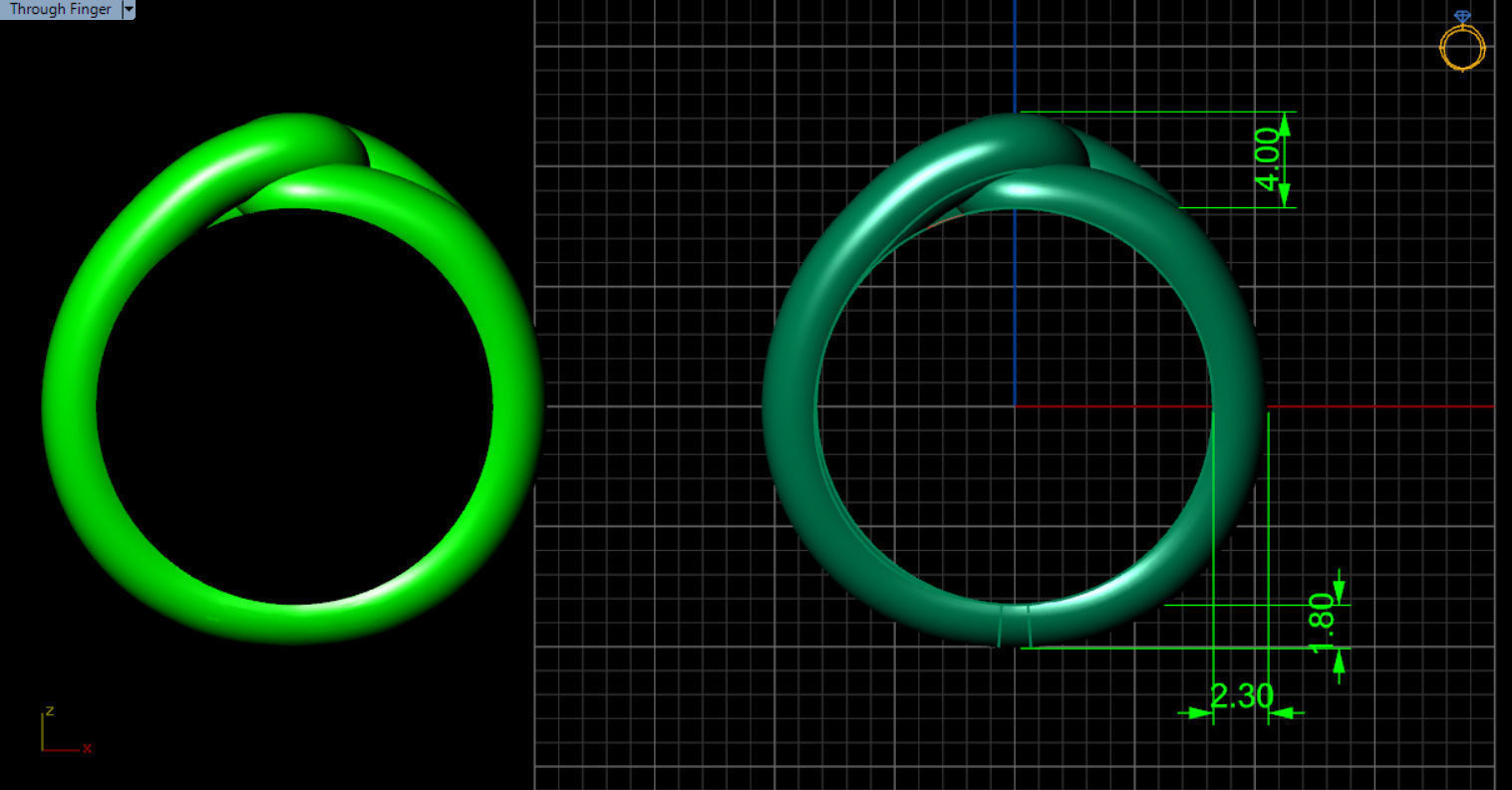 robe single knot ring 3D print model_5