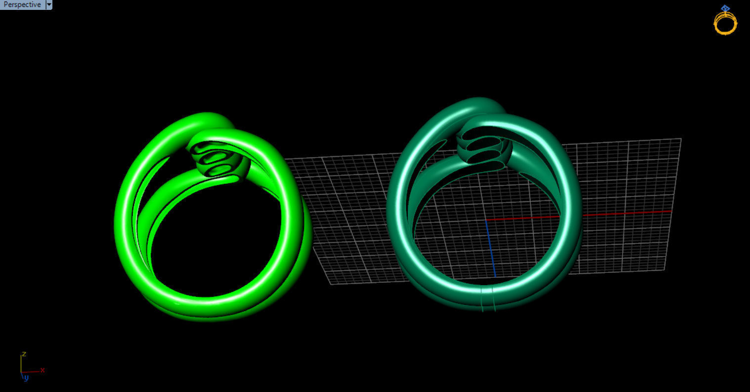 robe single knot ring 3D print model_35