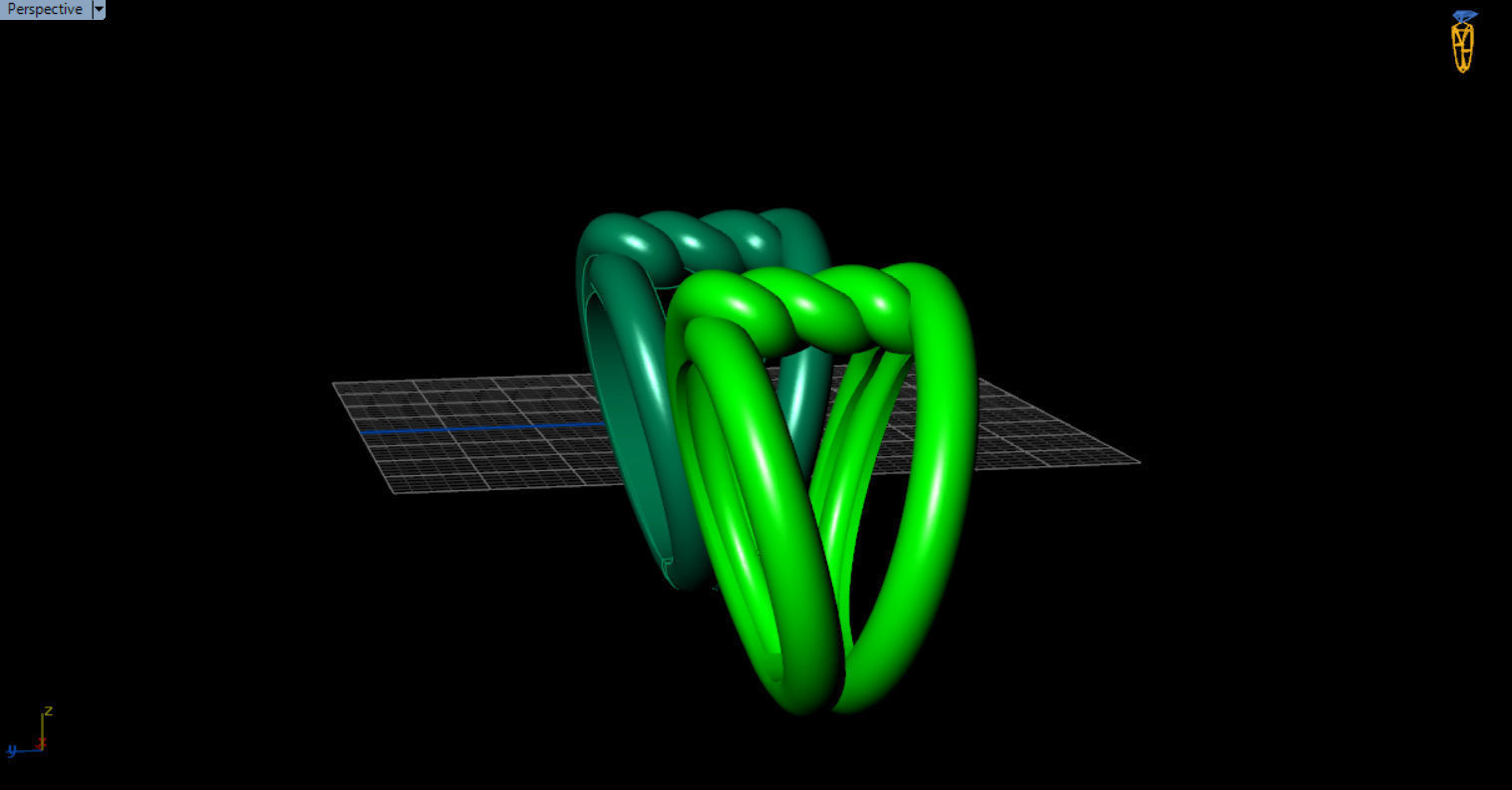 robe single knot ring 3D print model_26