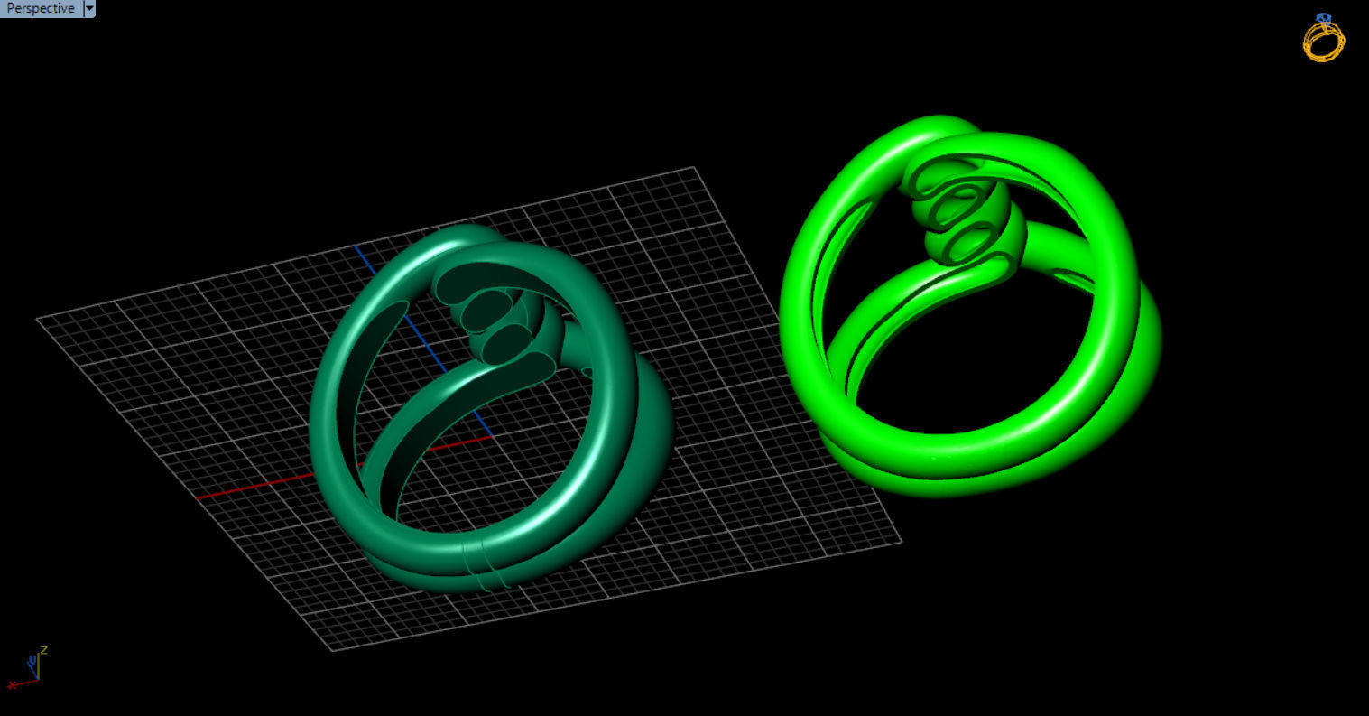 robe single knot ring 3D print model_40