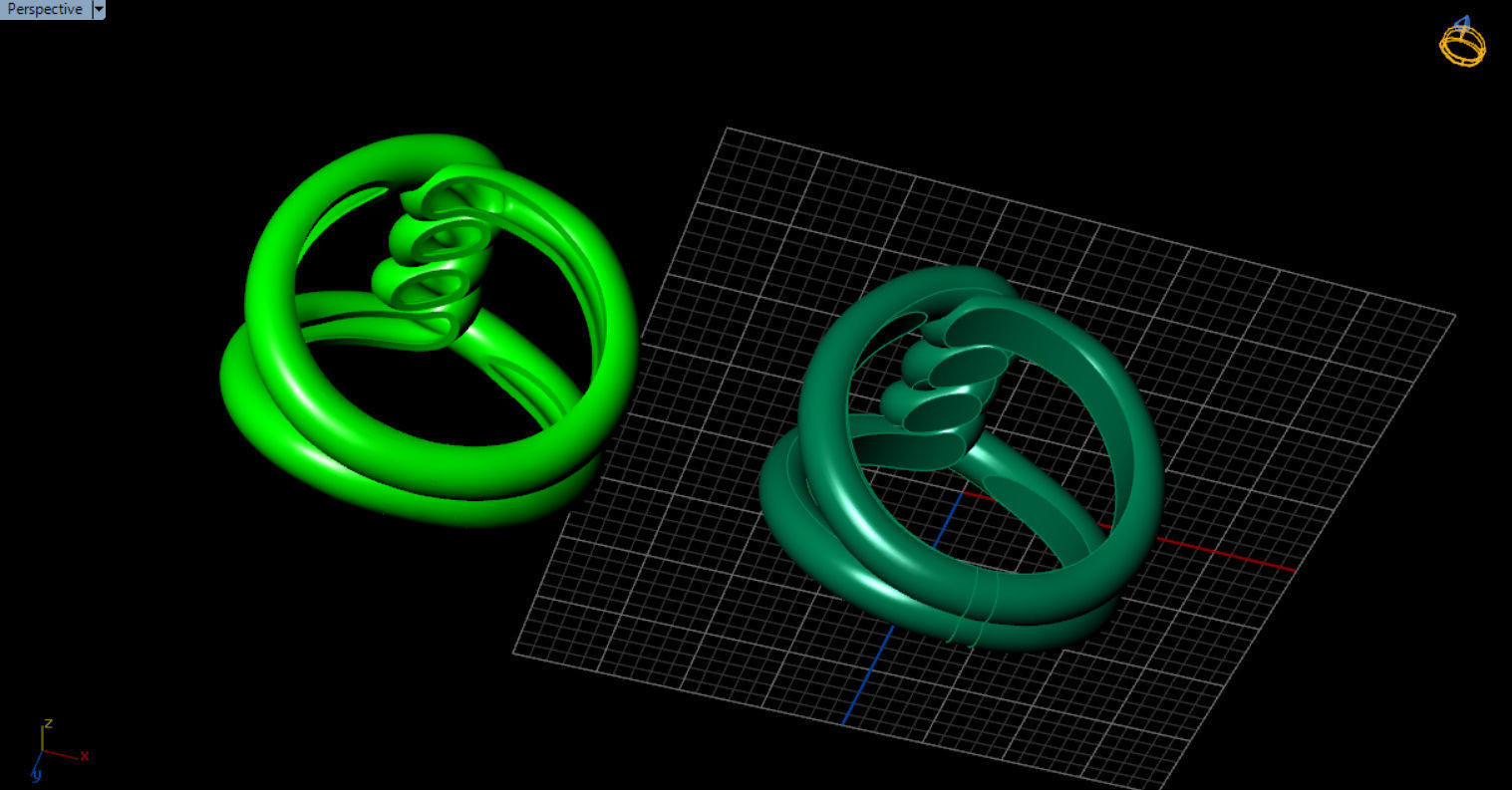 robe single knot ring 3D print model_36