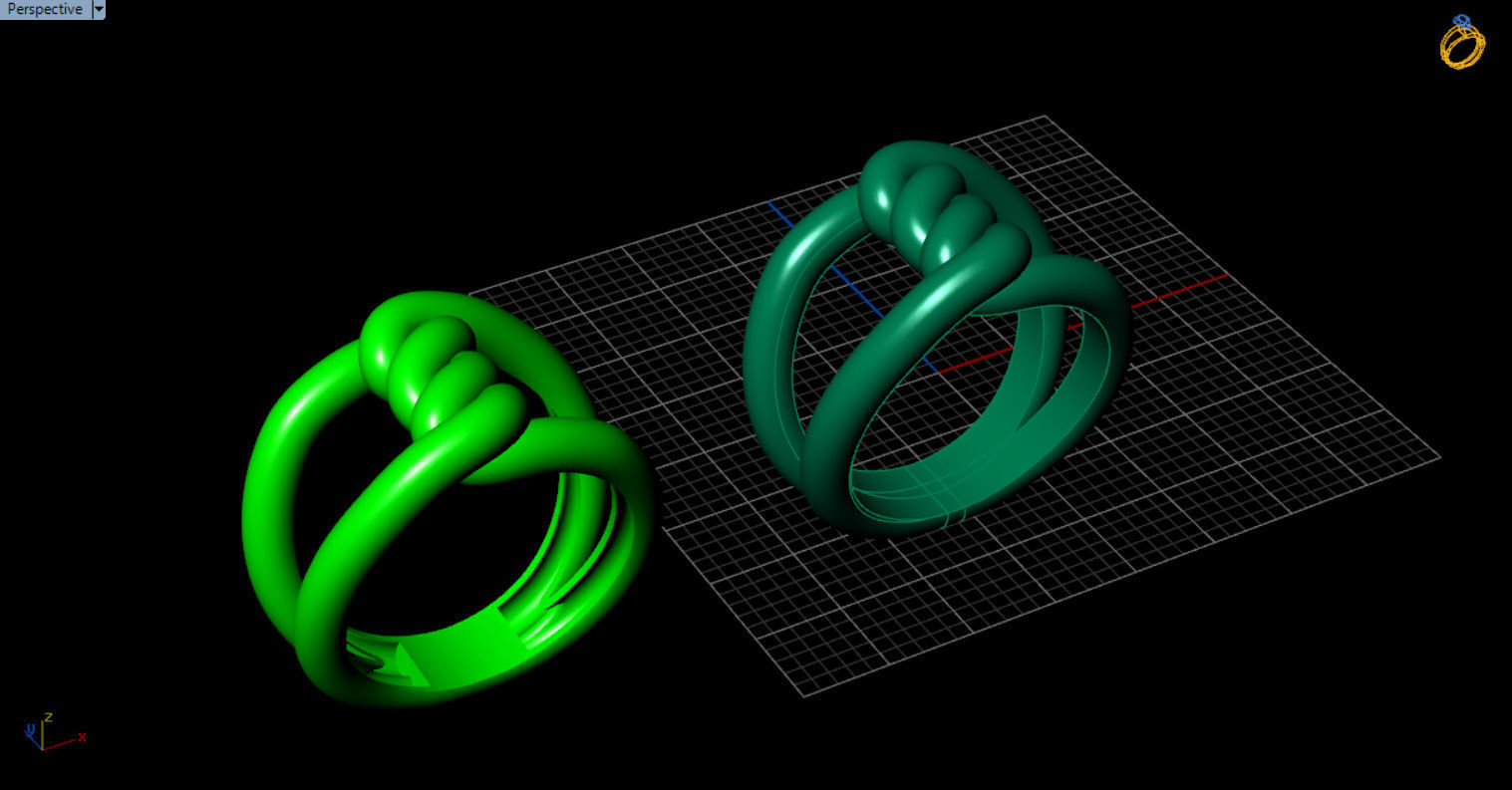 robe single knot ring 3D print model_22