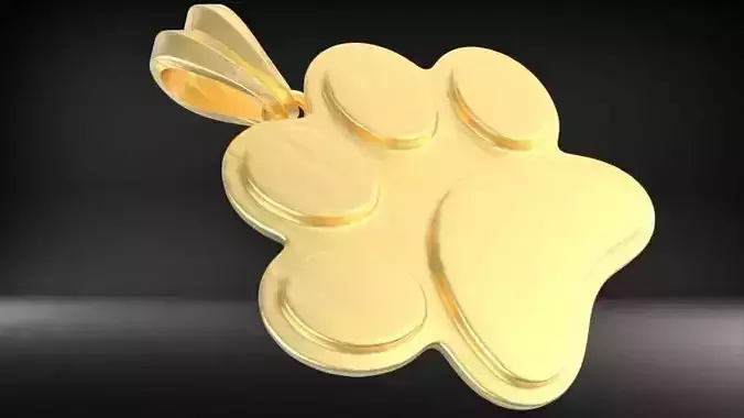 Cat paw pendant with bail 