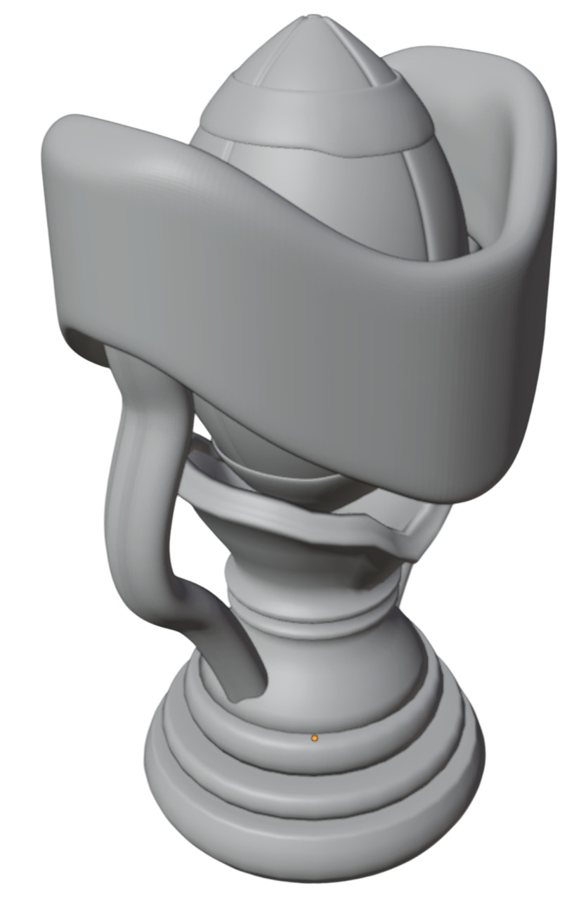 3D AMERICAN FOOTBALL TROPHY  PRINT READY 3D print model_7