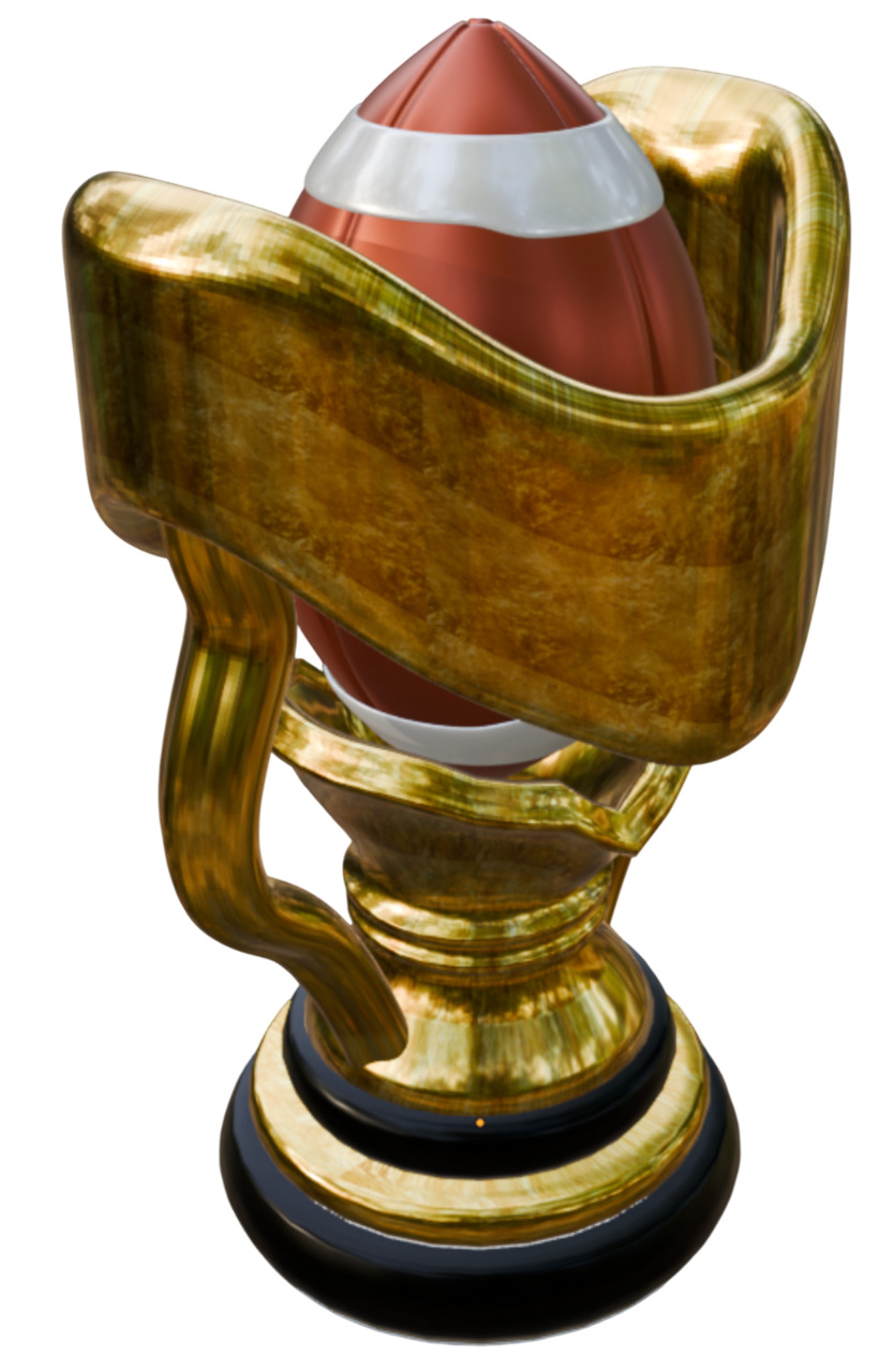 3D AMERICAN FOOTBALL TROPHY  PRINT READY 3D print model_2