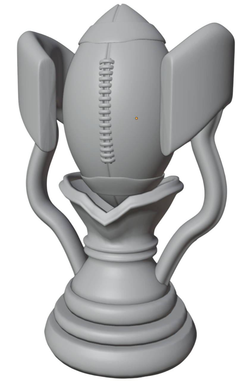 3D AMERICAN FOOTBALL TROPHY  PRINT READY 3D print model_5