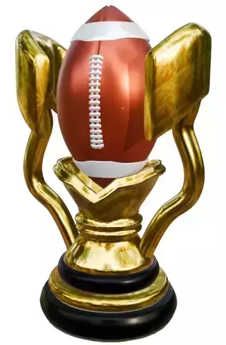 3D AMERICAN FOOTBALL TROPHY  PRINT READY