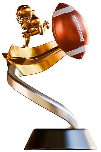 Premium 3D American Football Trophy 3D print model