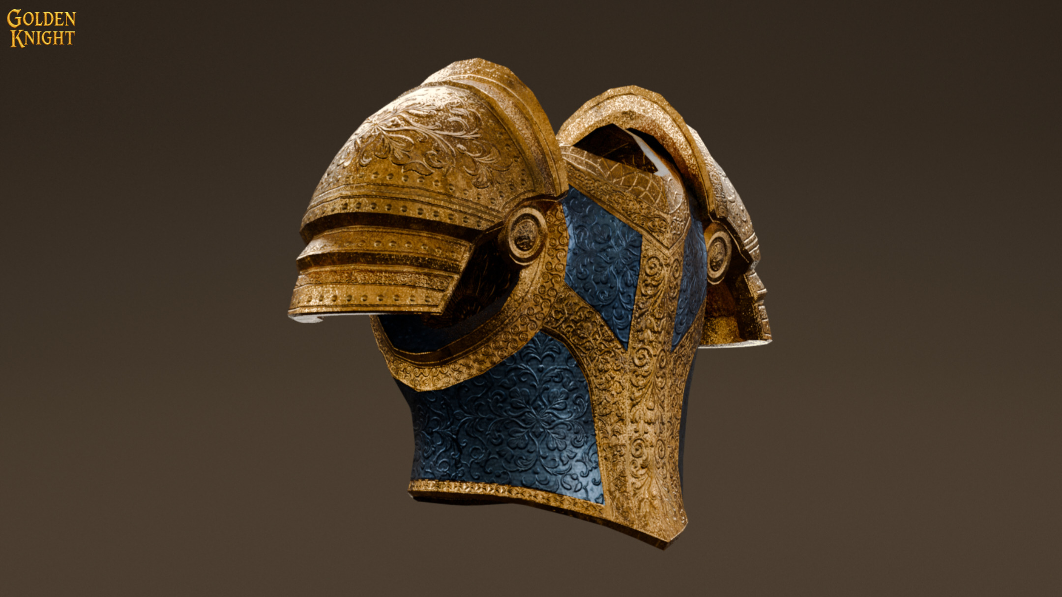 Golden Knight Game Ready Character Low-poly 3D model_5