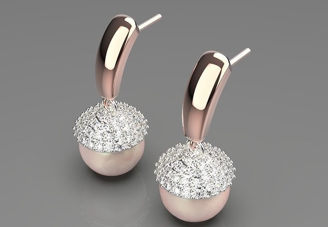 pearl earring pe0039 3D print model