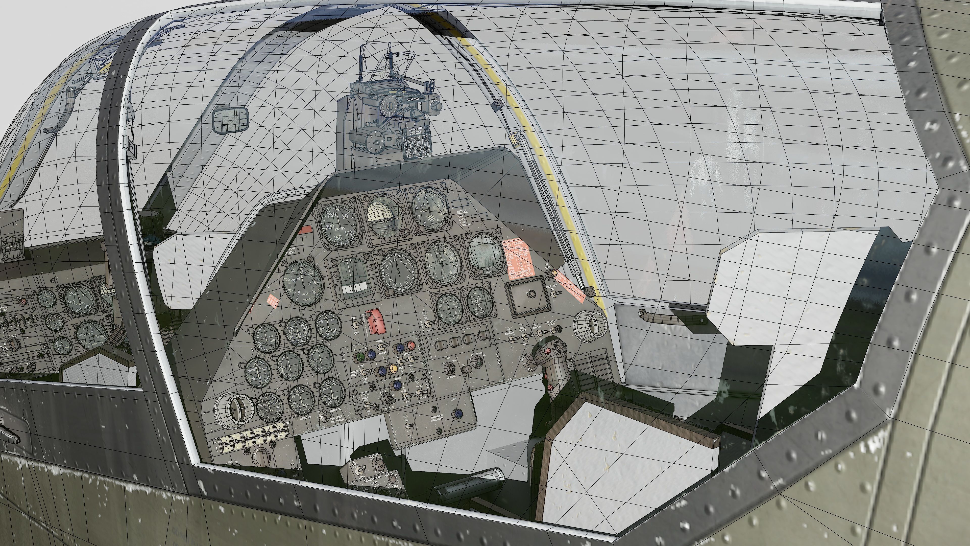 AH-1G Cobra US Army Vietnam War Helicopter Game Ready PBR 136K Low-poly 3D model_51