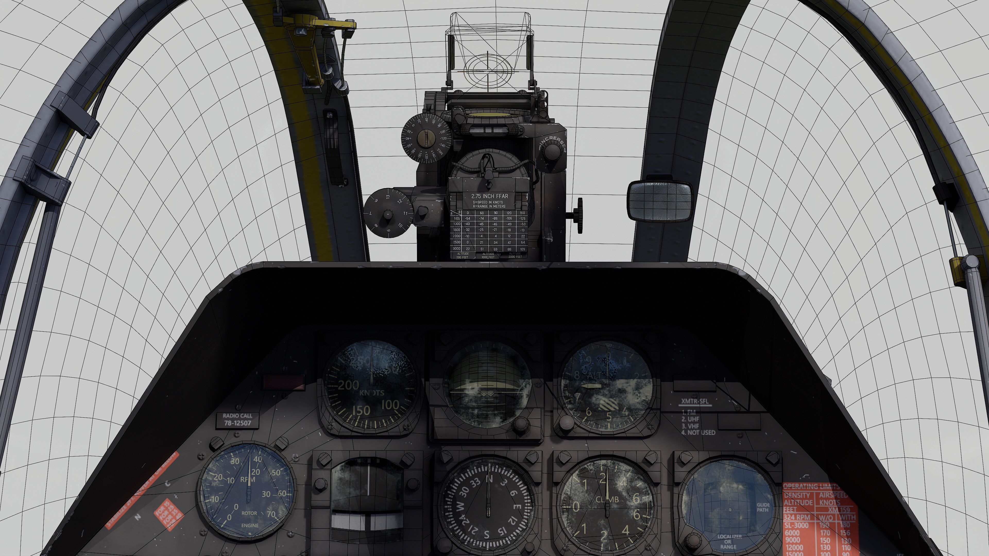 AH-1G Cobra US Army Vietnam War Helicopter Game Ready PBR 136K Low-poly 3D model_53