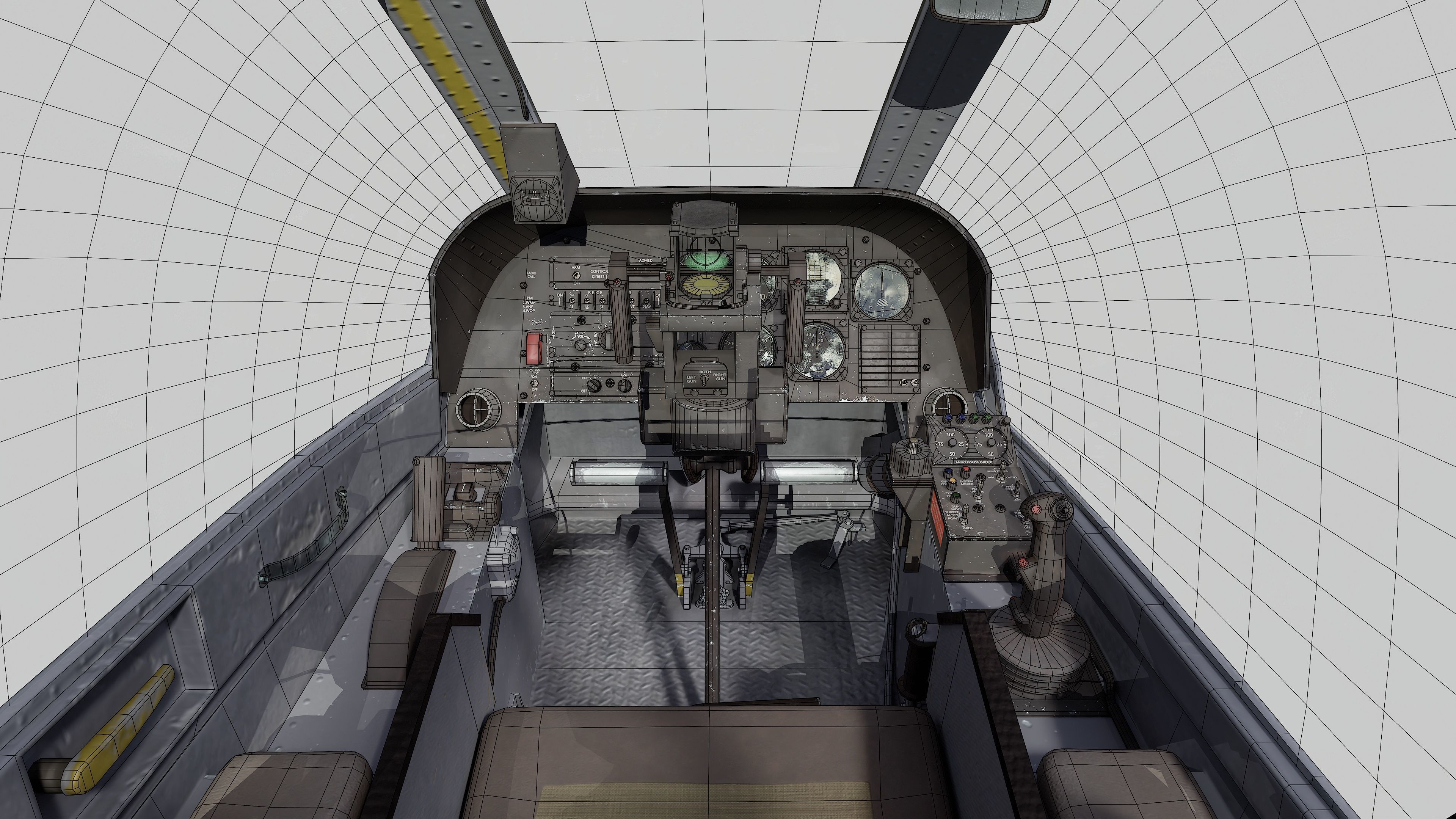 AH-1G Cobra US Army Vietnam War Helicopter Game Ready PBR 136K Low-poly 3D model_55